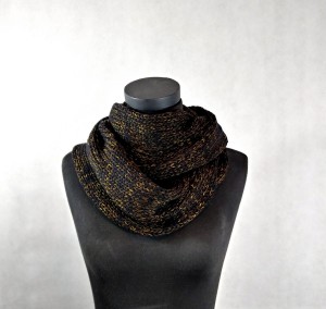 KOMIN HANDMADE CZARNO ZŁOTY MELANŻ