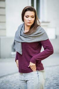 SZAL W KOLORZE SZARYM