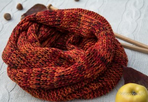 KOMIN melanż:pomarańcz, czerwień, czerń