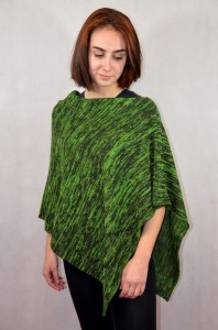PONCZO ZIELONY MELANŻ 