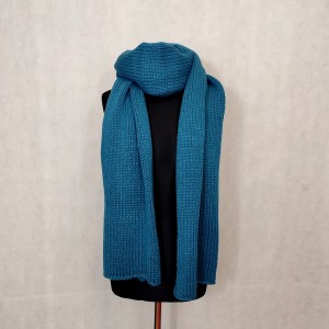Gruby szal UNISEX w kolorze turkusowym