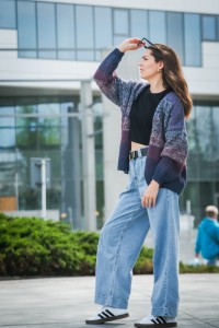 SWETER OVERSIZE HAND MADE  z alpaki